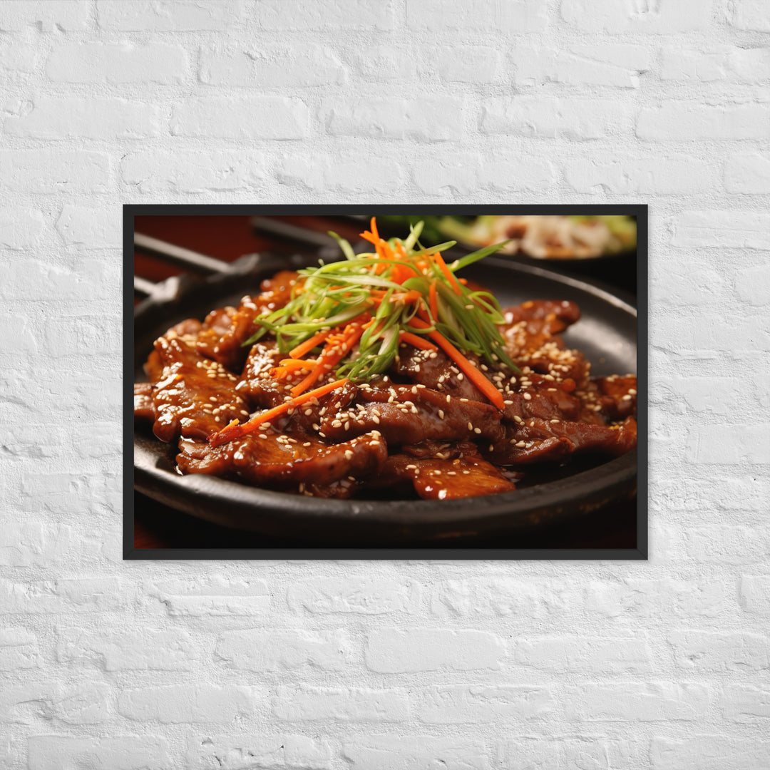 Kimchi Bulgogi Framed poster 🤤 from Yumify.AI