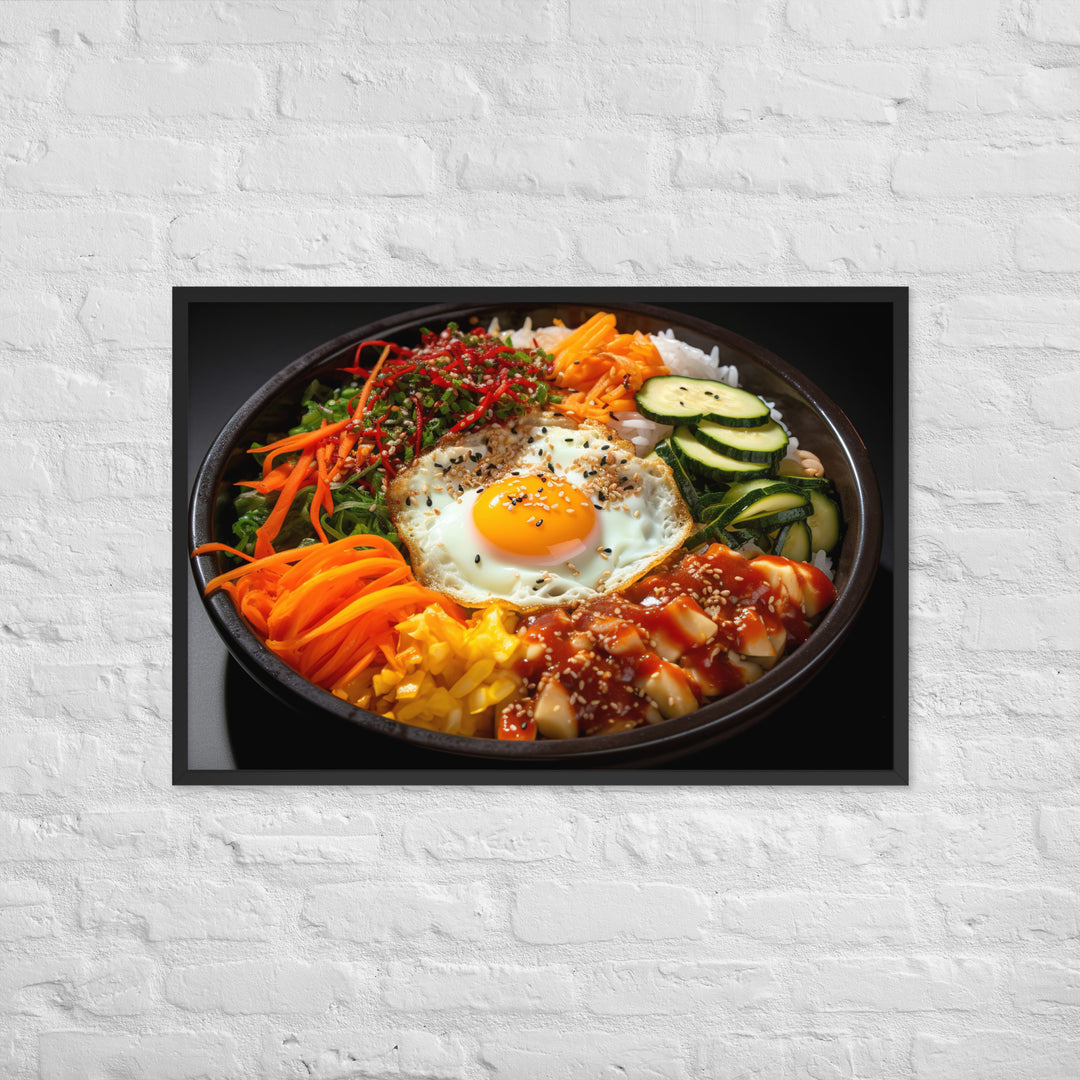 Kimchi Bibimbap Framed poster 🤤 from Yumify.AI