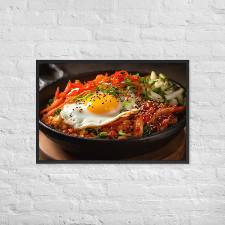 Kimchi Bibimbap Framed poster 🤤 from Yumify.AI