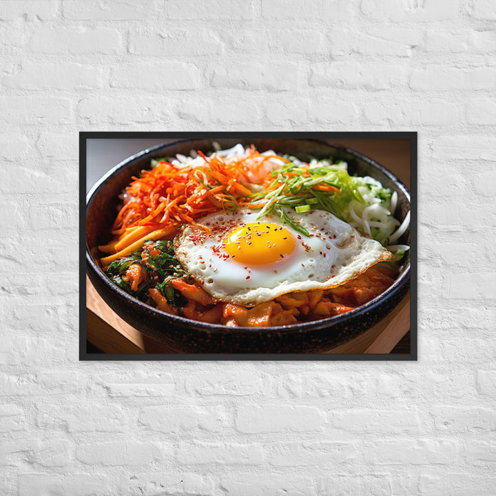 Kimchi Bibimbap Framed poster 🤤 from Yumify.AI