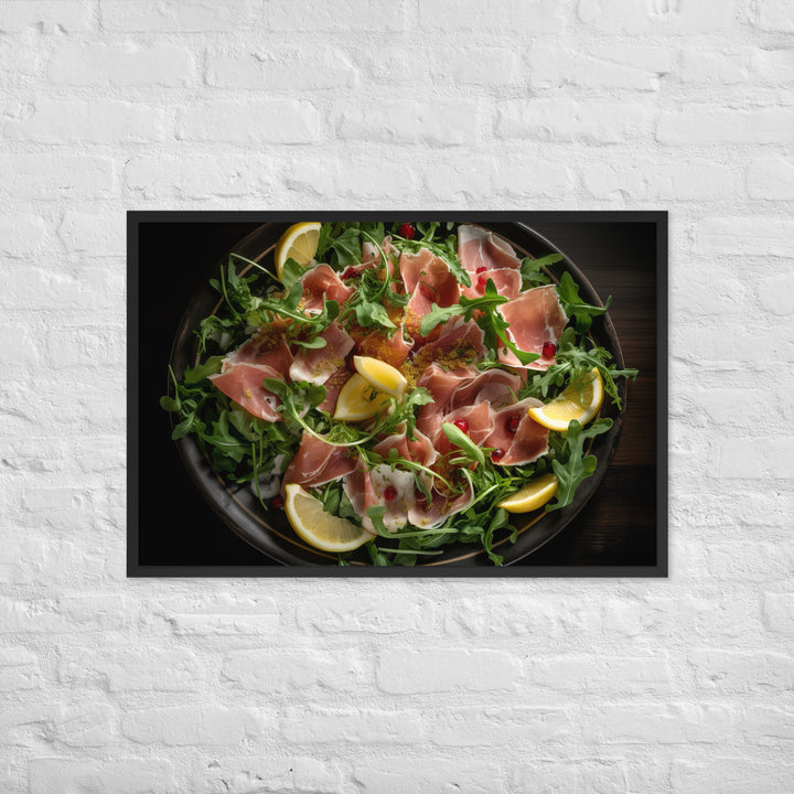 Parma Ham and Arugula Salad Framed poster 🤤 from Yumify.AI