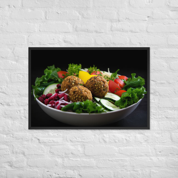 Falafel Salad Bowl Framed poster 🤤 from Yumify.AI