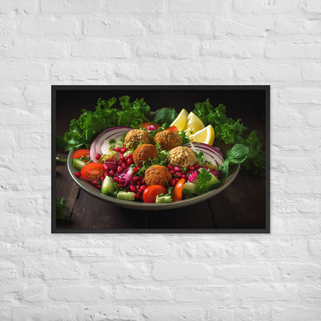 Falafel Salad Bowl Framed poster 🤤 from Yumify.AI