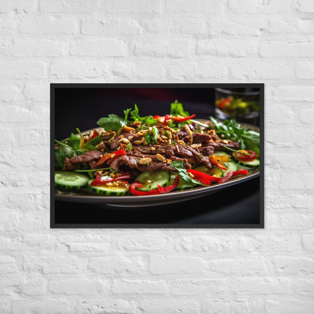 Thai Beef Salad Framed poster 🤤 from Yumify.AI