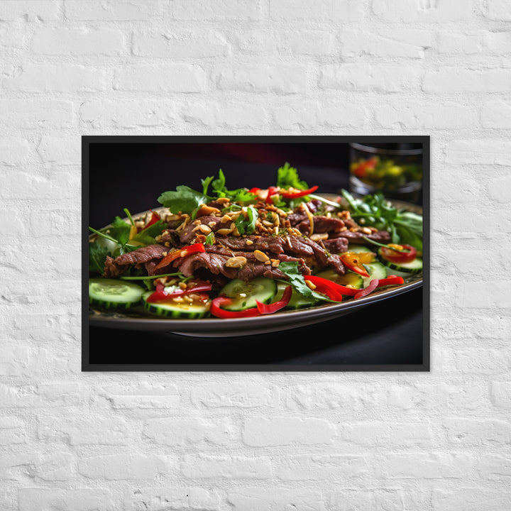 Thai Beef Salad Framed poster 🤤 from Yumify.AI