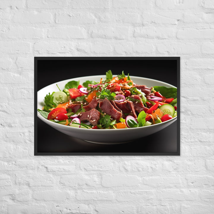 Thai Beef Salad Framed poster 🤤 from Yumify.AI