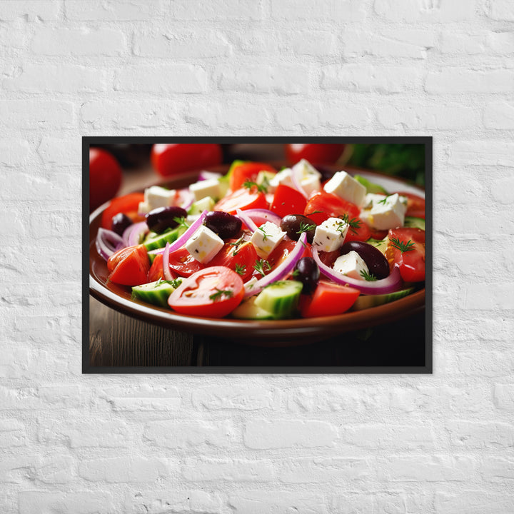 Greek Salad Framed poster 🤤 from Yumify.AI