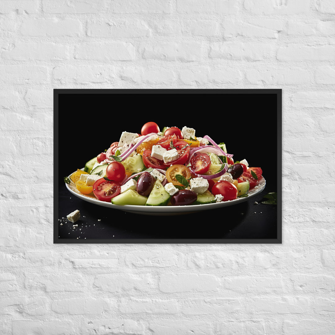 Greek Salad Framed poster 🤤 from Yumify.AI