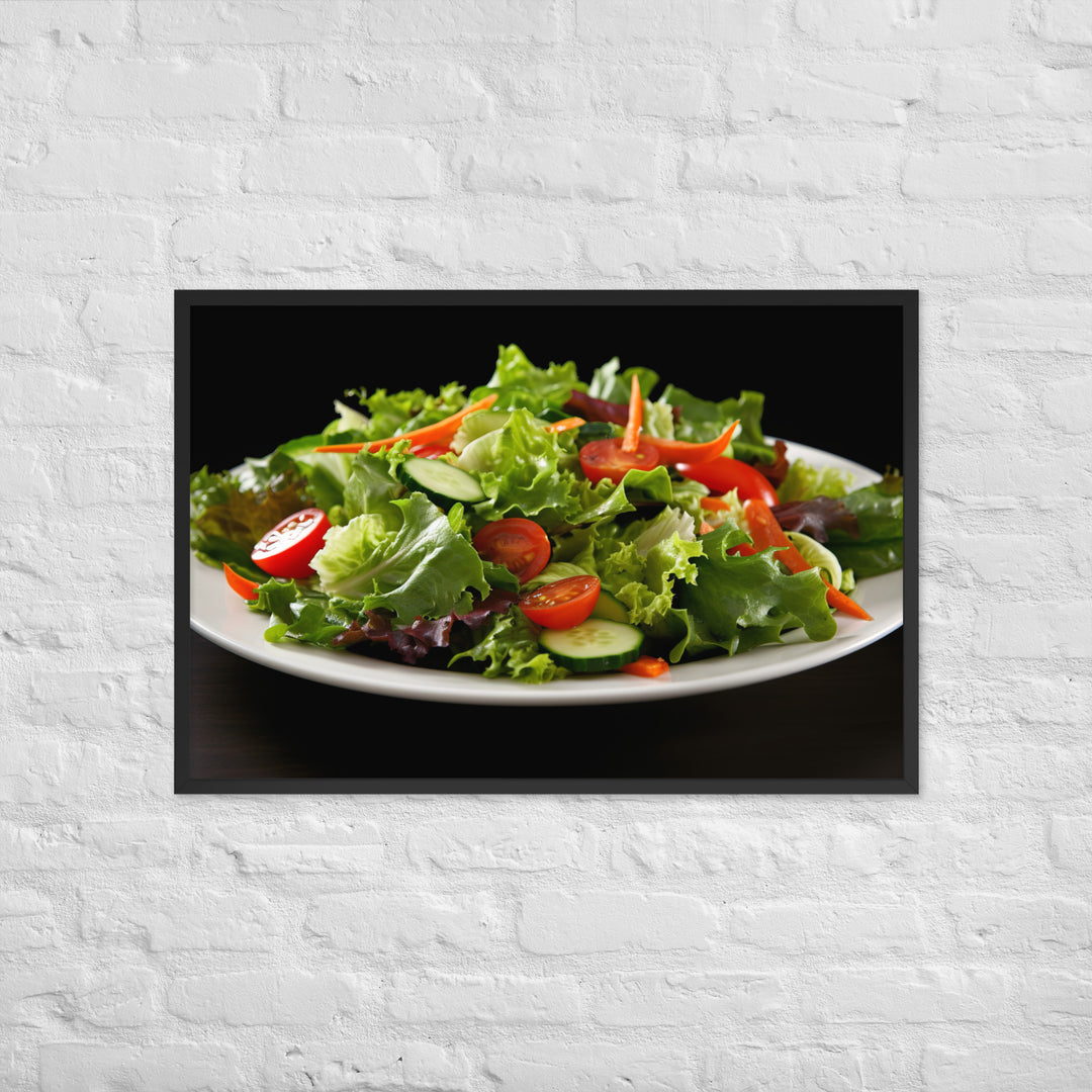 Garden Salad Framed poster 🤤 from Yumify.AI