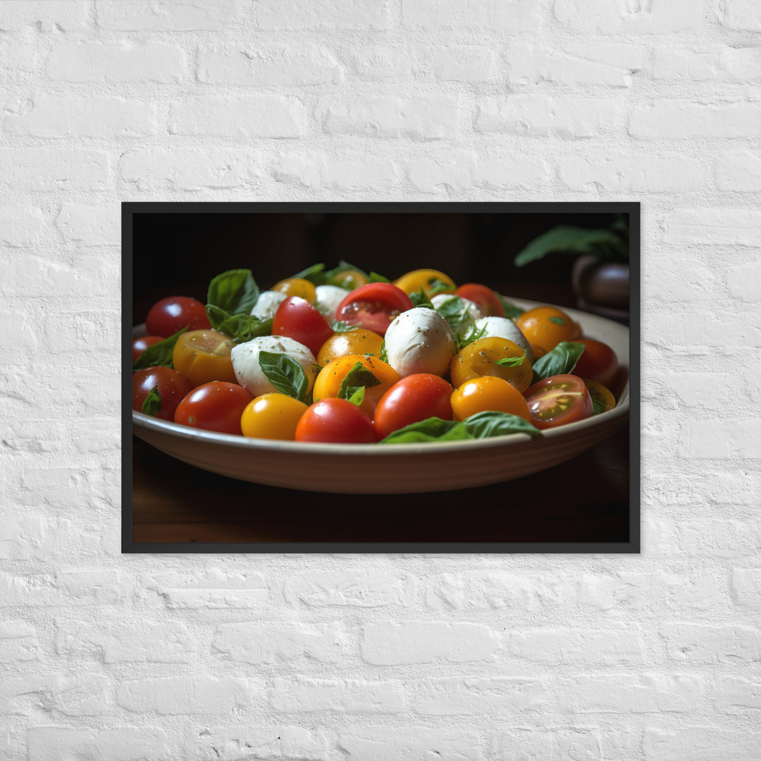 Tomato and Mozzarella Salad Framed poster 🤤 from Yumify.AI