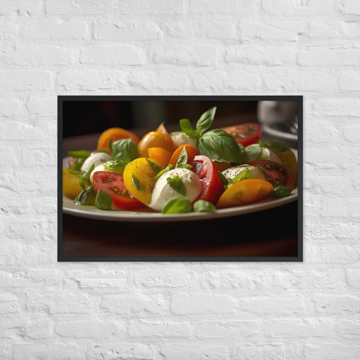 Tomato and Mozzarella Salad Framed poster 🤤 from Yumify.AI