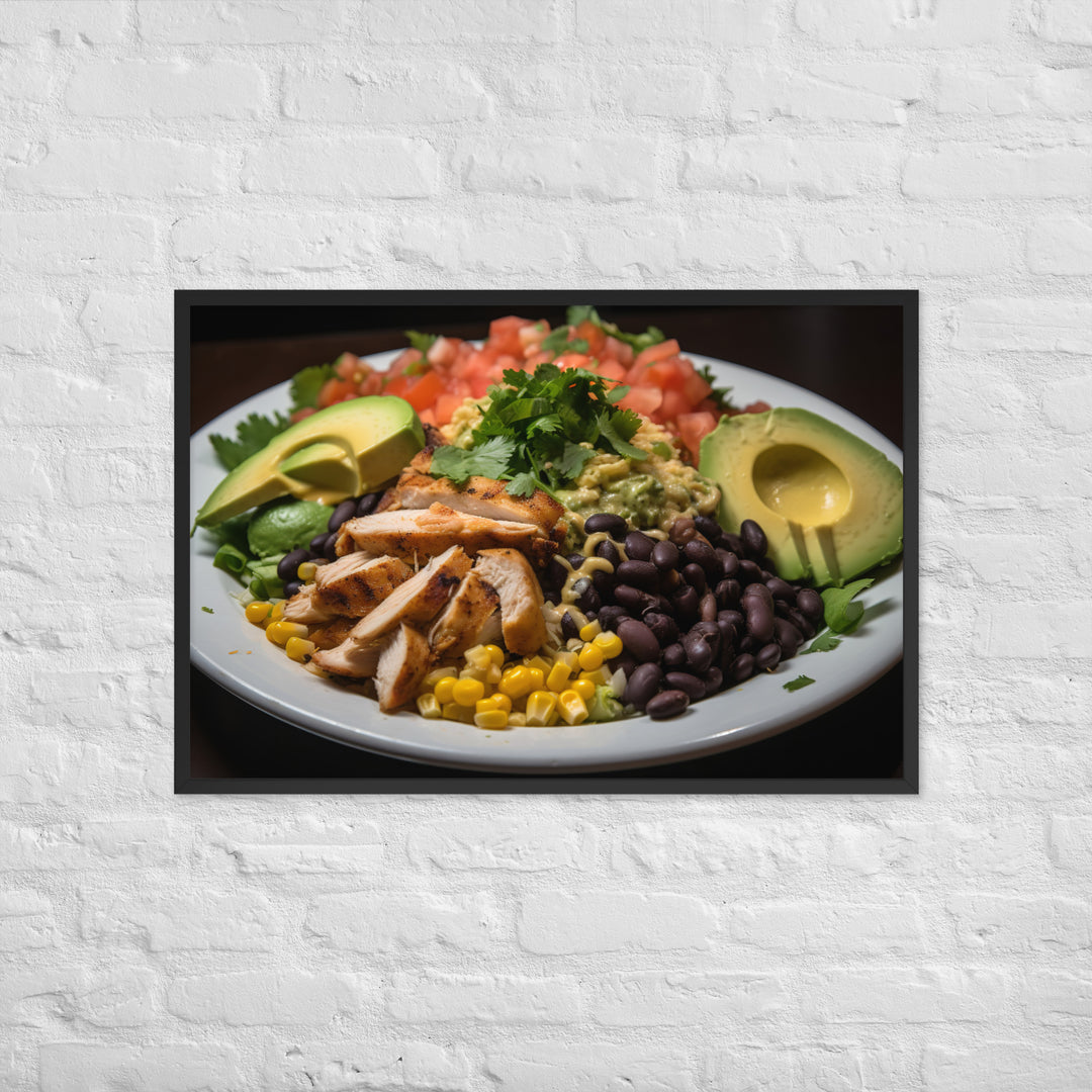 Southwest Cobb salad Framed poster 🤤 from Yumify.AI