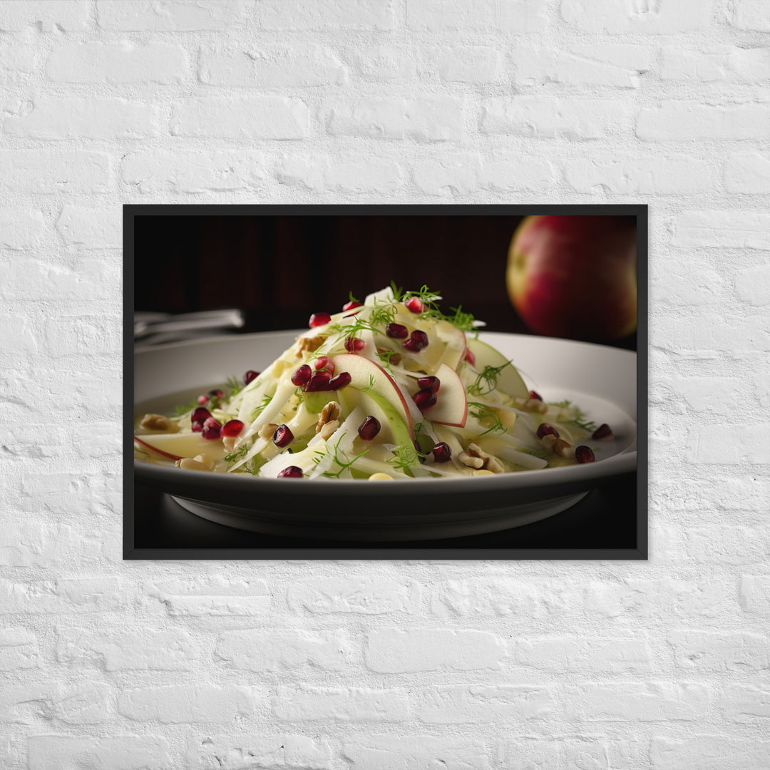 Modern Twist on Waldorf Salad Framed poster 🤤 from Yumify.AI