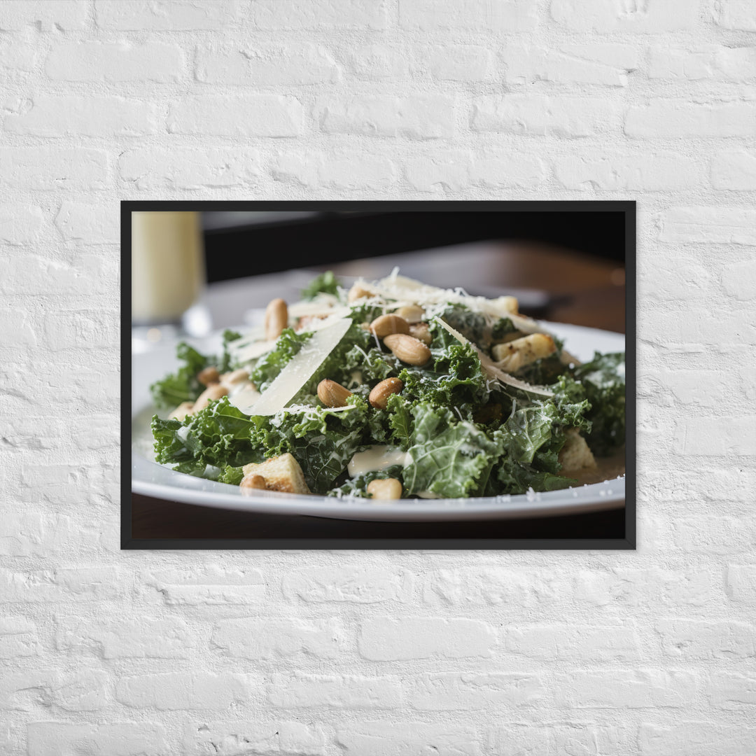 Kale Caesar Framed poster 🤤 from Yumify.AI