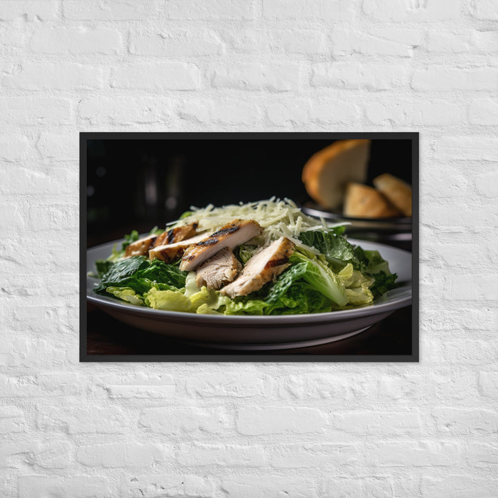 Grilled Chicken Caesar Framed poster 🤤 from Yumify.AI