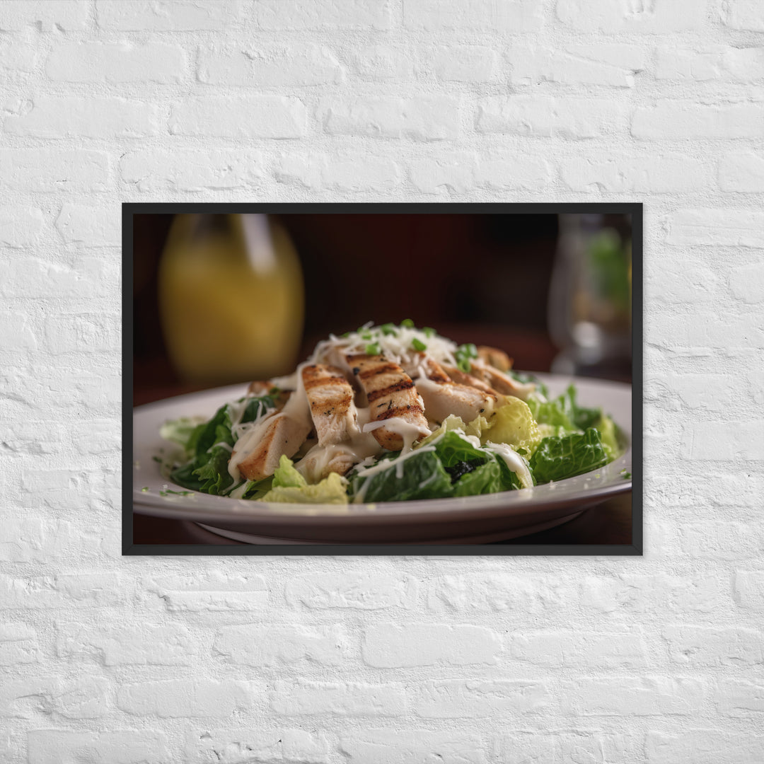 Grilled Chicken Caesar Framed poster 🤤 from Yumify.AI