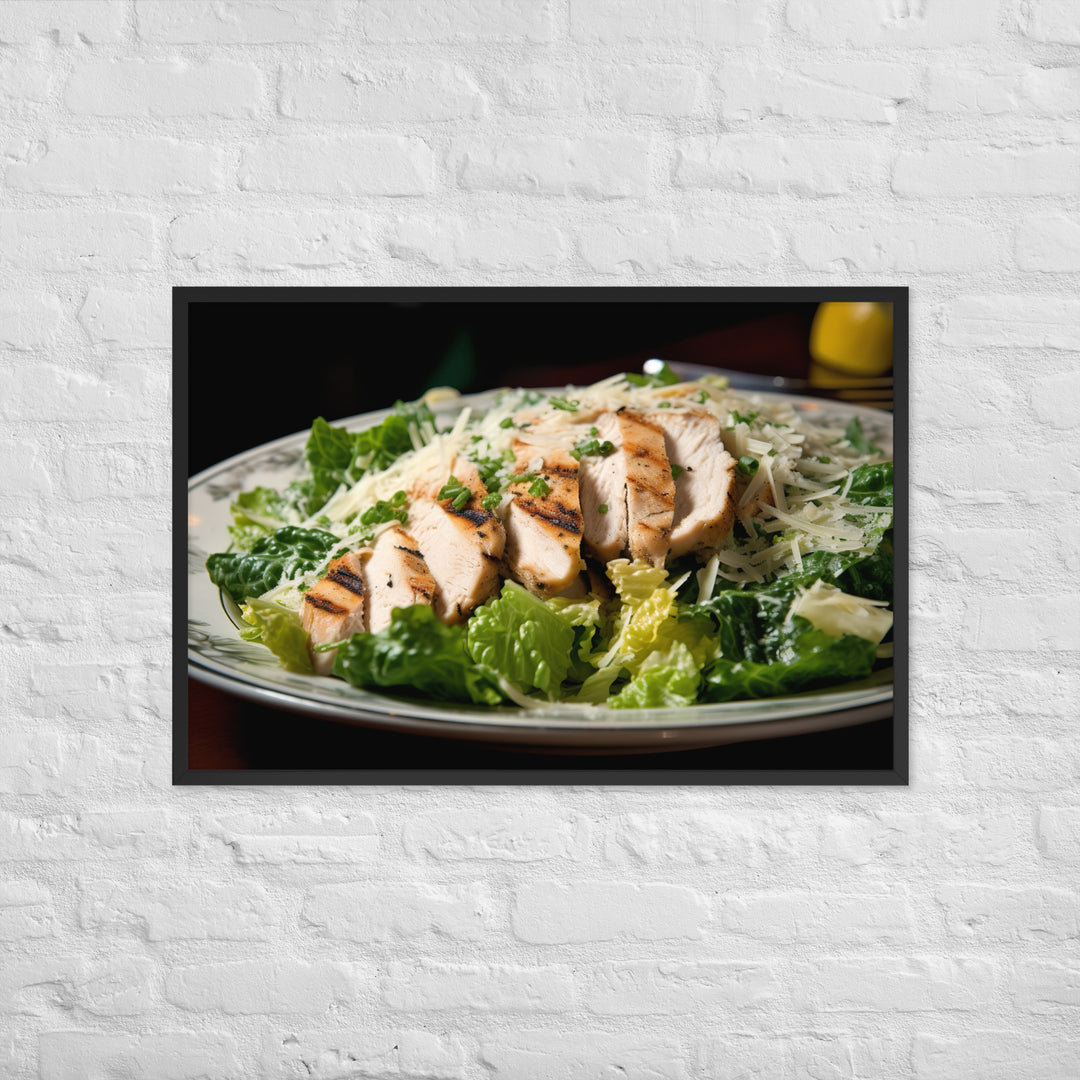 Grilled Chicken Caesar Framed poster 🤤 from Yumify.AI