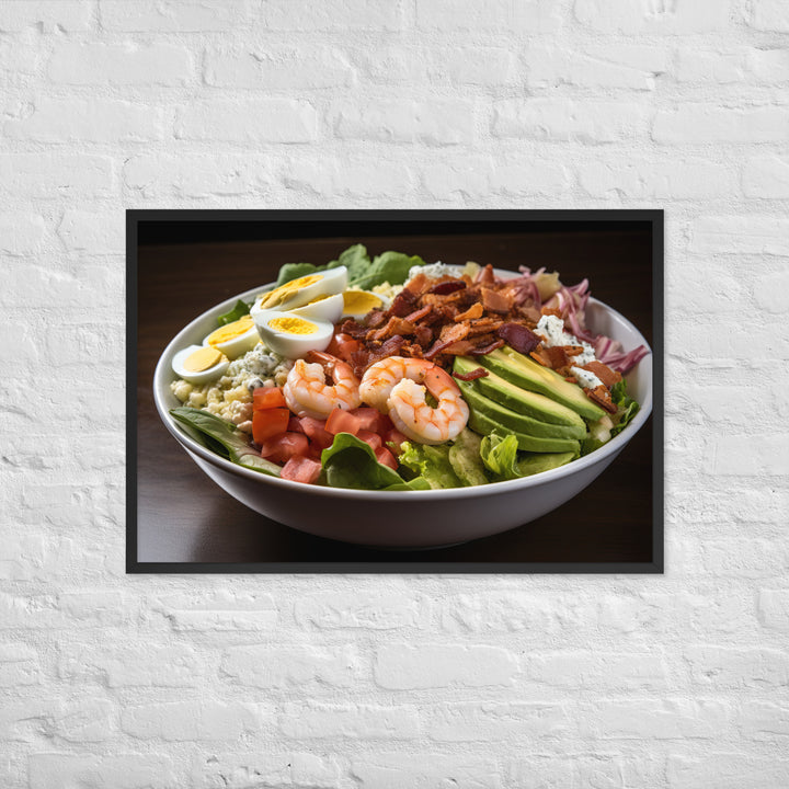 Cobb salad with shrimp Framed poster 🤤 from Yumify.AI