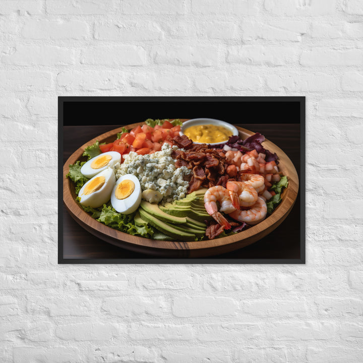 Cobb salad with shrimp Framed poster 🤤 from Yumify.AI