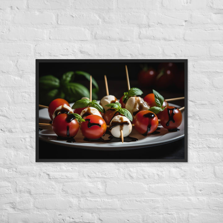 Caprese Skewers Framed poster 🤤 from Yumify.AI