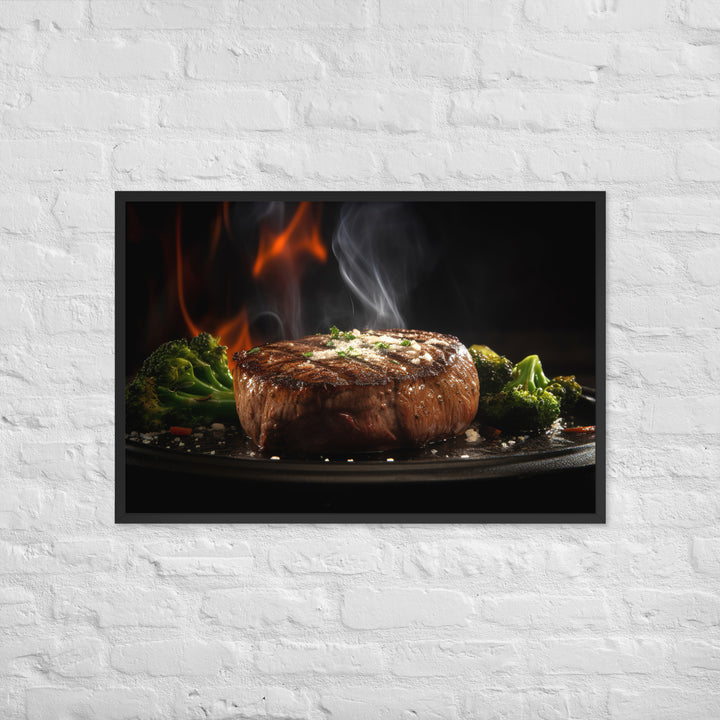 Sizzling Filet Mignon Framed poster 🤤 from Yumify.AI