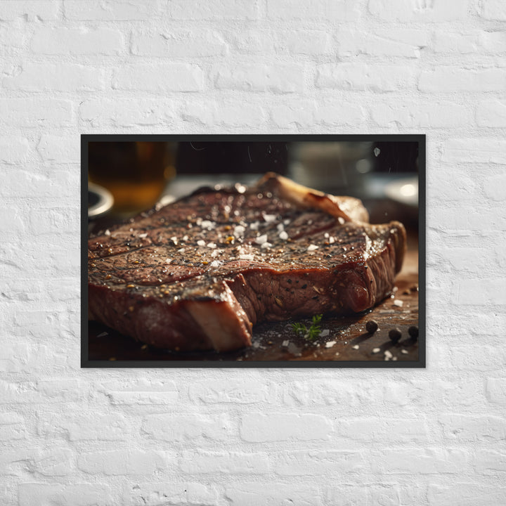 Porterhouse Steak for Your Inner Carnivore Framed poster 🤤 from Yumify.AI