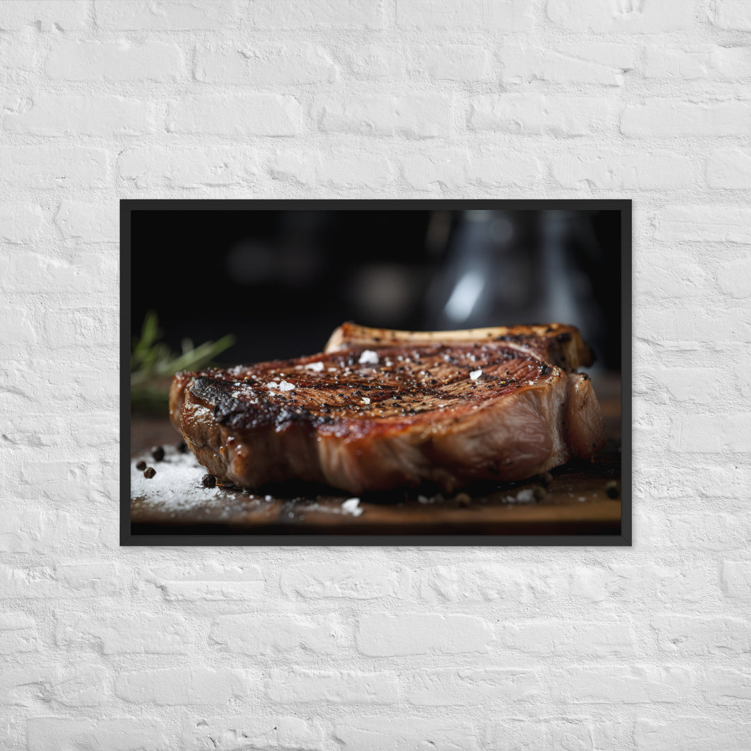 Porterhouse Steak for Your Inner Carnivore Framed poster 🤤 from Yumify.AI