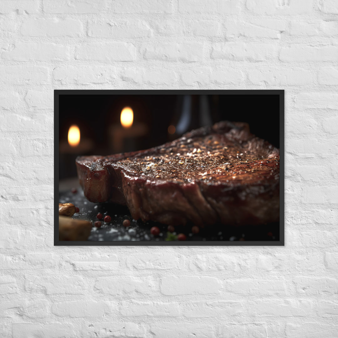 Porterhouse Steak for Your Inner Carnivore Framed poster 🤤 from Yumify.AI