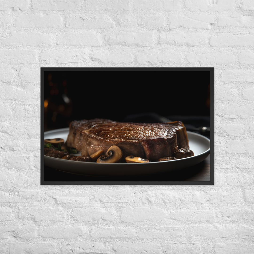 Pan Seared Ribeye Framed poster 🤤 from Yumify.AI