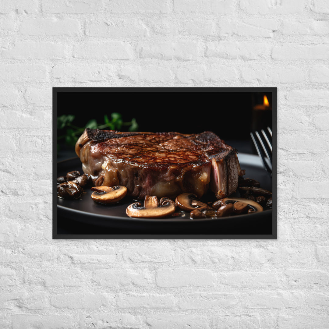 Pan Seared Ribeye Framed poster 🤤 from Yumify.AI