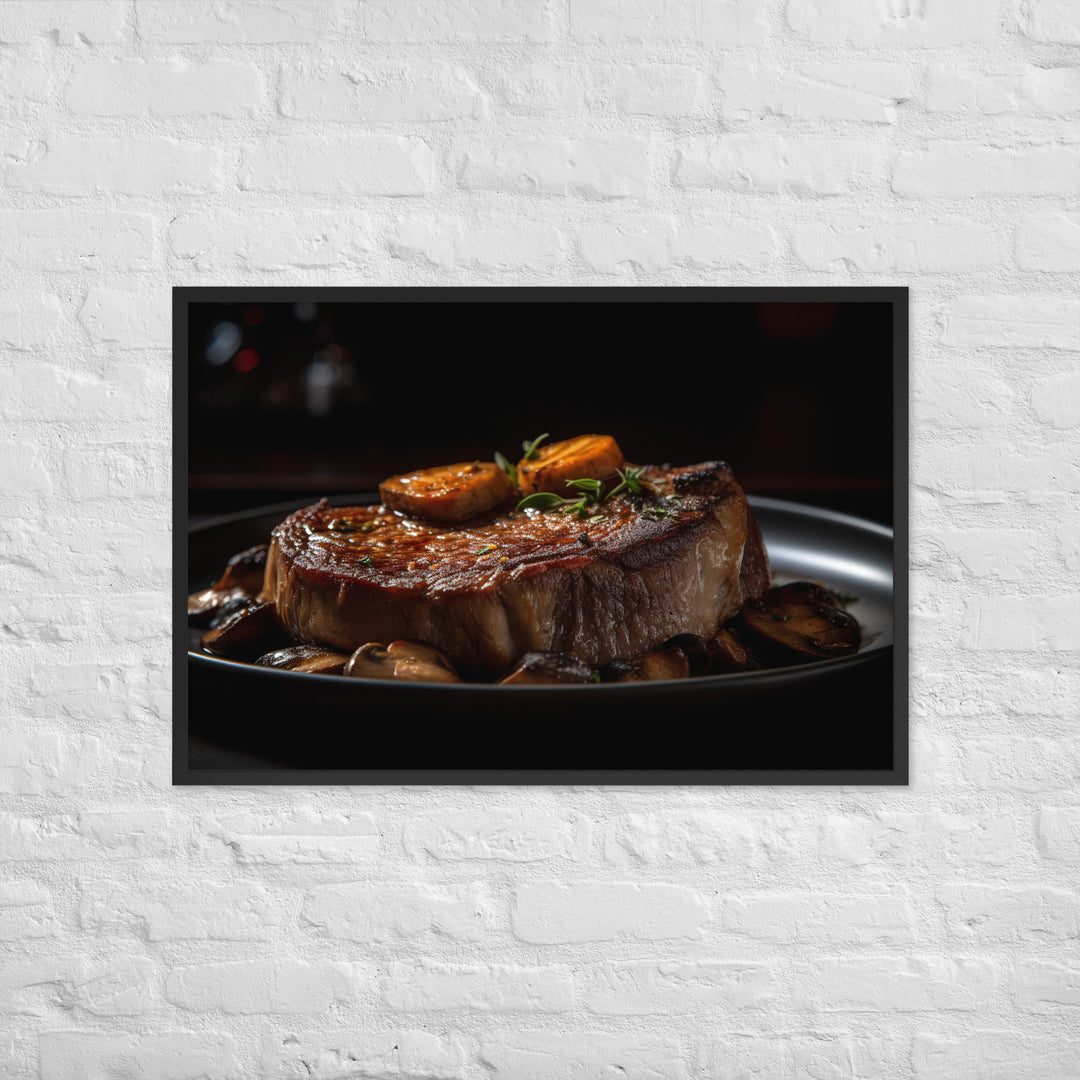 Pan Seared Ribeye Framed poster 🤤 from Yumify.AI