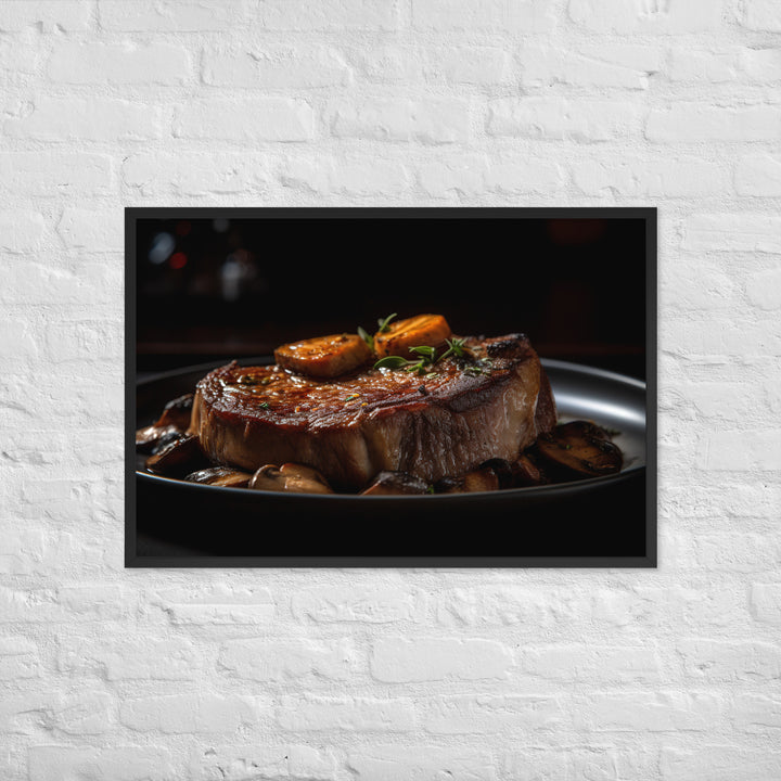 Pan Seared Ribeye Framed poster 🤤 from Yumify.AI