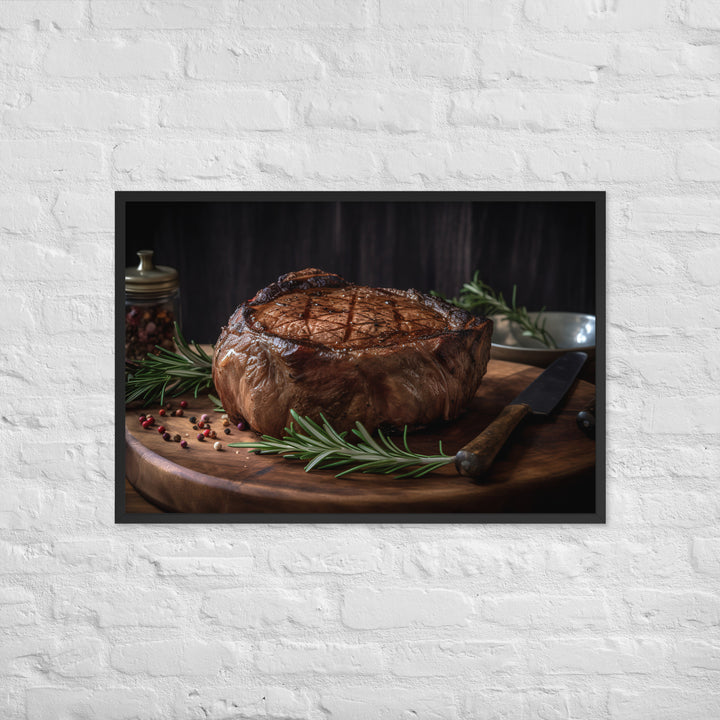 Juicy Ribeye Steak Framed poster 🤤 from Yumify.AI