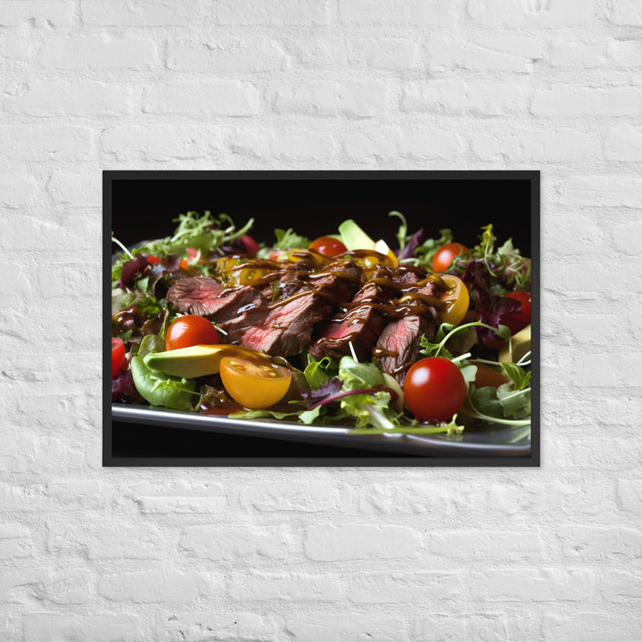 Hanger Steak Salad with Balsamic Glaze Framed poster 🤤 from Yumify.AI