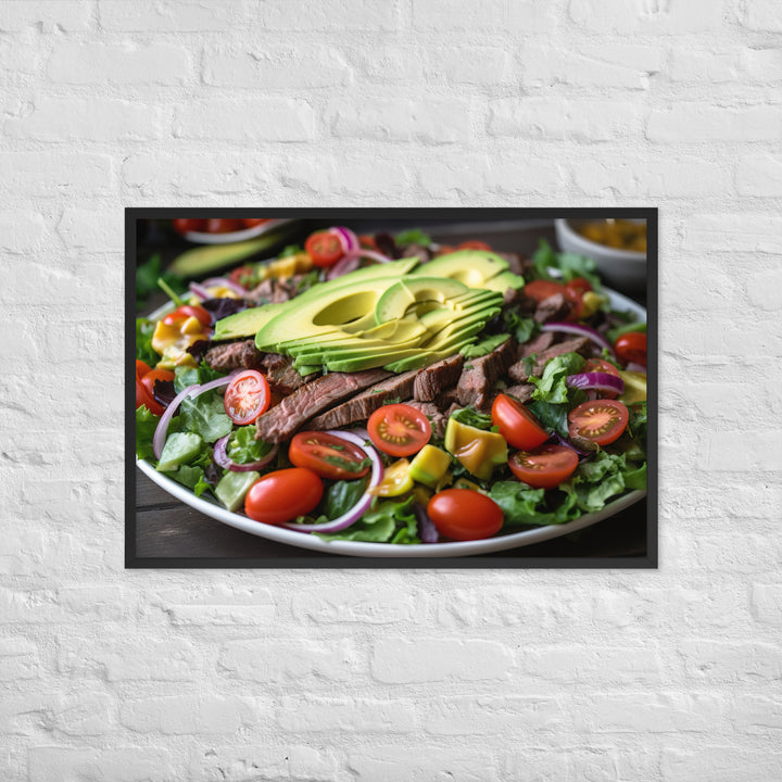 Grilled Skirt Steak Salad Framed poster 🤤 from Yumify.AI