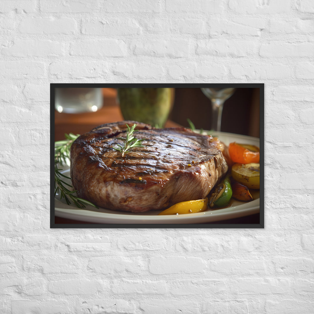 Grilled Ribeye Framed poster 🤤 from Yumify.AI