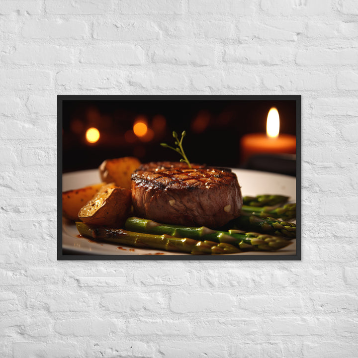 Grilled Filet Mignon Framed poster 🤤 from Yumify.AI