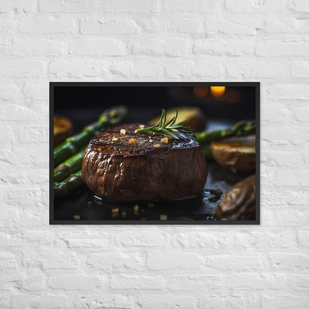 Grilled Filet Mignon Framed poster 🤤 from Yumify.AI