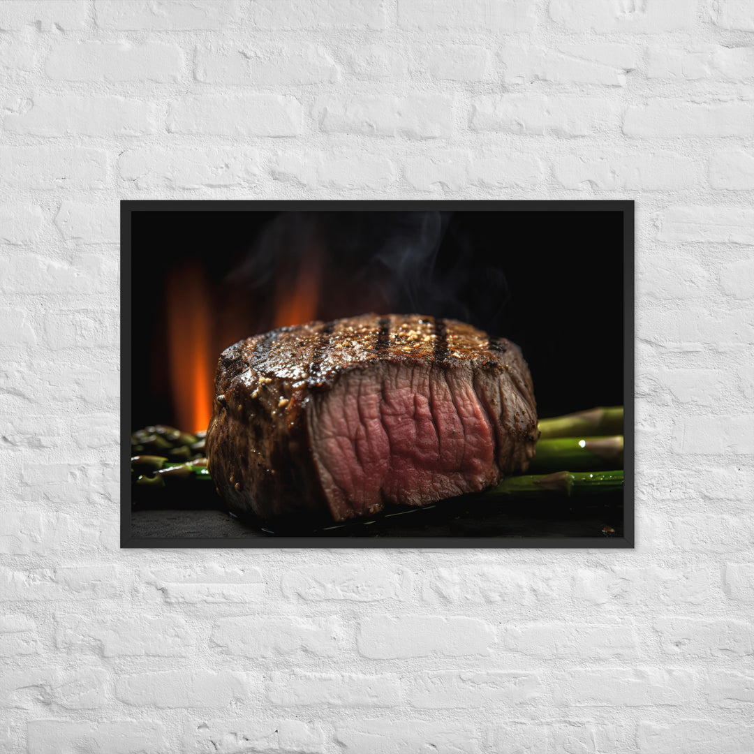 Grilled Filet Mignon Framed poster 🤤 from Yumify.AI