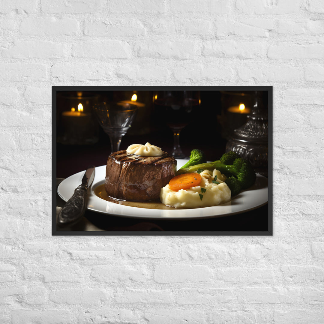 Filet Mignon Dinner Framed poster 🤤 from Yumify.AI