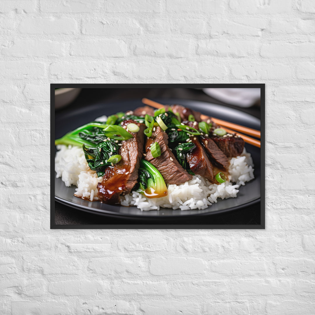 Asian Style Skirt Steak Framed poster 🤤 from Yumify.AI