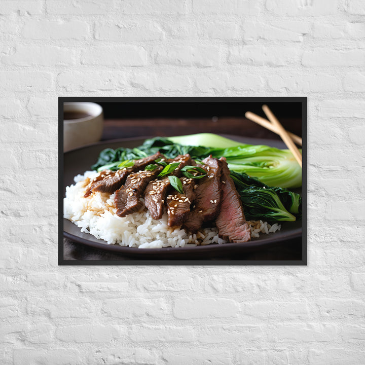 Asian Style Skirt Steak Framed poster 🤤 from Yumify.AI