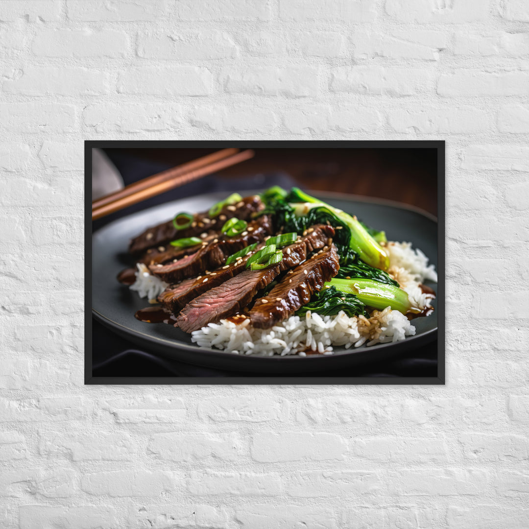 Asian Style Skirt Steak Framed poster 🤤 from Yumify.AI