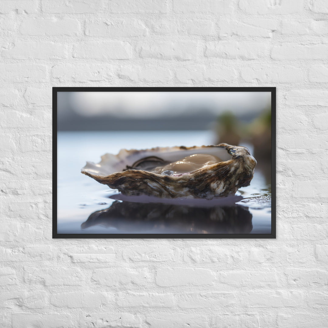 The Perfect Kumamoto Oyster Framed poster 🤤 from Yumify.AI