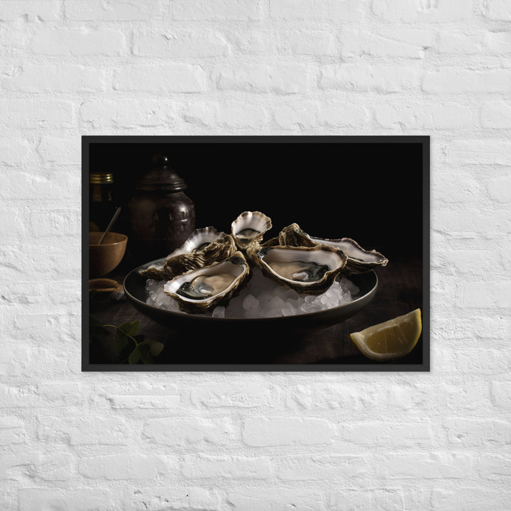 Savory Belon Oysters Framed poster 🤤 from Yumify.AI