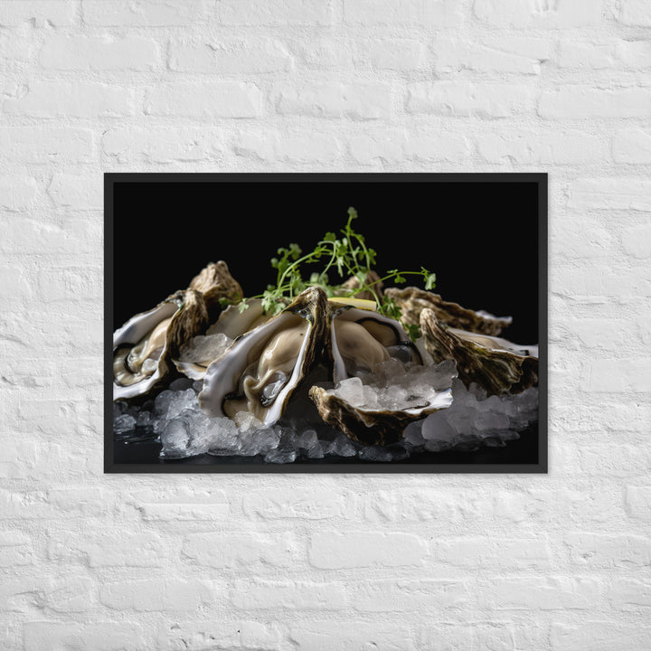 Savory Belon Oysters Framed poster 🤤 from Yumify.AI