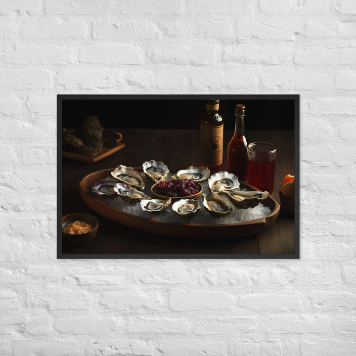 Savor the Sweetness of Kumamoto Oysters Framed poster 🤤 from Yumify.AI