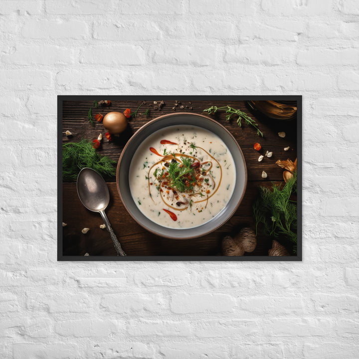 Olympia Oyster Chowder Framed poster 🤤 from Yumify.AI