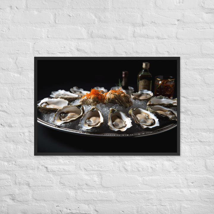 Kumamoto Oysters A Sensuous Delight Framed poster 🤤 from Yumify.AI