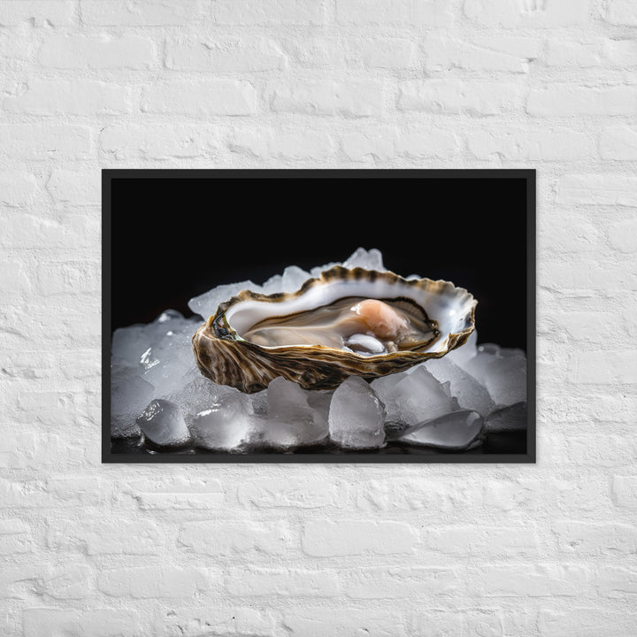 Freshly Shucked Wellfleet Oyster Framed poster 🤤 from Yumify.AI